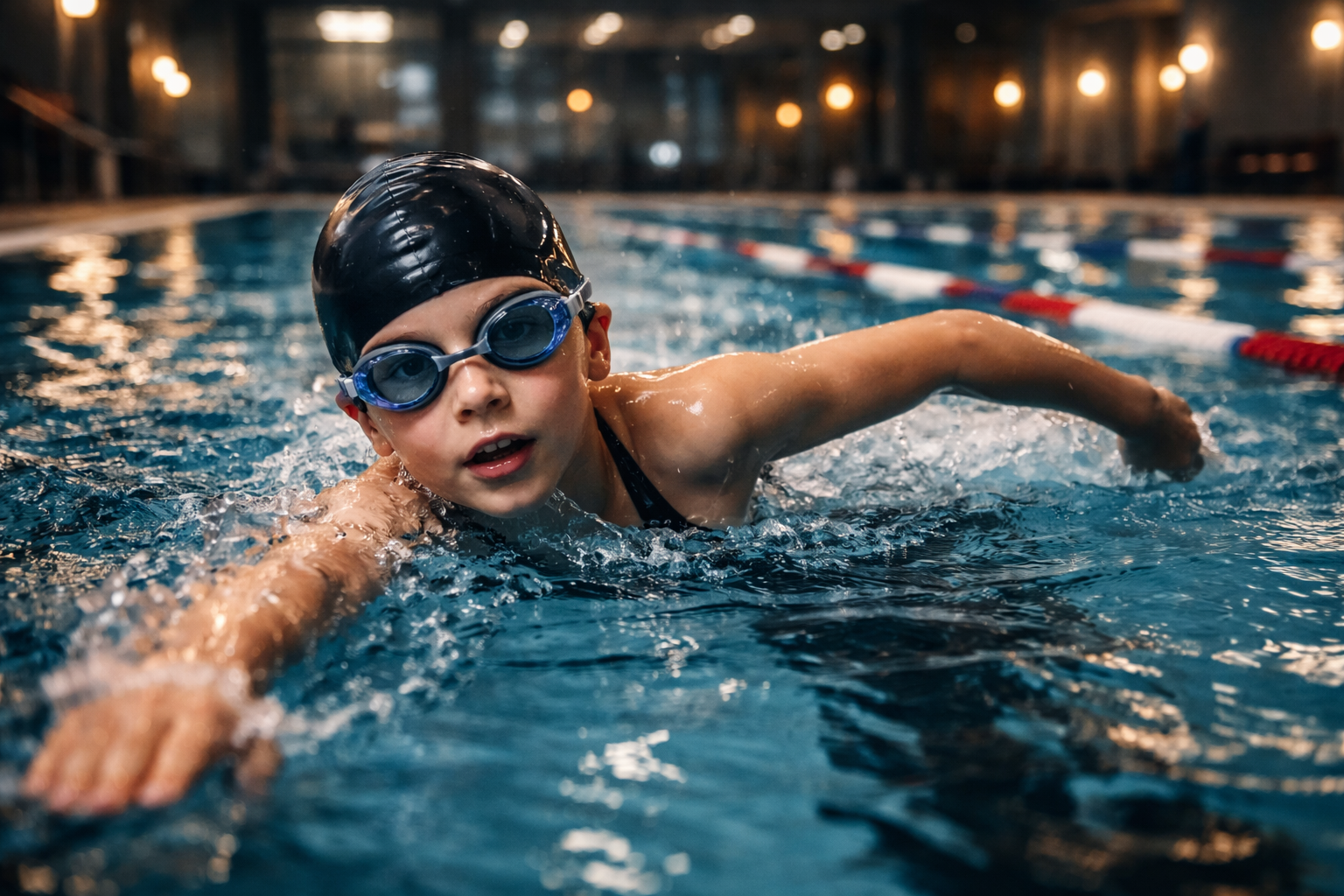 Тренировка в бассейне для детей